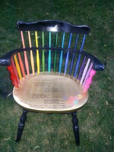 My rainbow, swavorski crystal chair 