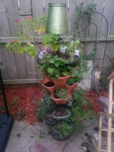 The vertical herb garden