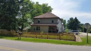 The house has a fence