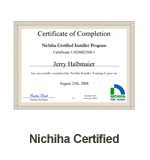 Nichiha Certified Certificate