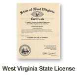 West Virginia State License